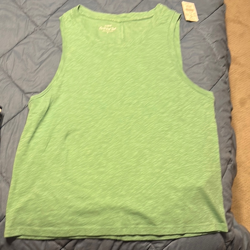 J. Crew Factory Green Sleeveless Muscle Tee